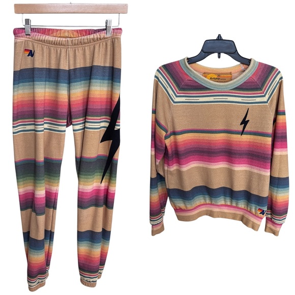 AVIATOR NATION WOMEN’S TULUM BOLT STITCH SWEATSUIT LIGHT...